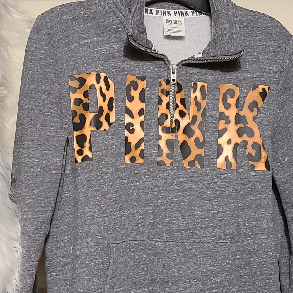 PINK VS Long Sleeve 1/4 Zip Top